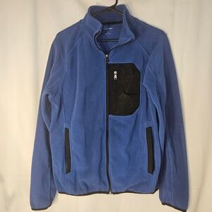 Calvin Klein‎ Fleece Jacket Full Zip Pockets Outdoor Warm Blue Small